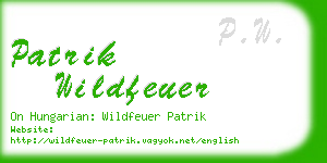 patrik wildfeuer business card